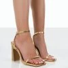 Charlotte Wide Fit Gold Patent Square Toe Heels -Chic Footwear Shop 000310 0eba1402 792c 4ec3 ad69 1378003093ec