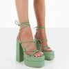 Glow Girl Mint PU Lace Up Platform High Heels 2 Glow Girl Mint PU Lace Up Platform High Heels -Chic Footwear Shop 00067 34d4ae12 bd5b 4ff3 9834 c95e7bcc4e92