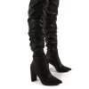 Theirs Black Wide Fit PU Over The Knee Boots -Chic Footwear Shop 0007 THEIRS BLK PU1 fa961024 8230 44d1 bf0c 0b70d8d57b81