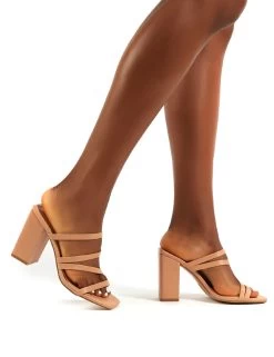 Kalia Nude Wide Fit Strappy Block Heel -Chic Footwear Shop 0008 KALIA NUDE PUWF