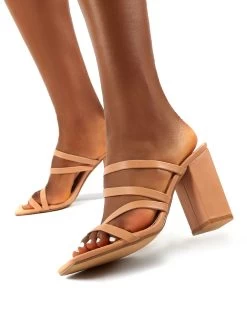 Kalia Nude Wide Fit Strappy Block Heel -Chic Footwear Shop 0009 KALIA NUDE PUWF3
