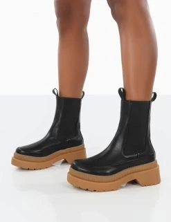 Rise Wide Fit Black Platform Chunky Rubber Sole Chelsea Boots 9 Rise Wide Fit Black Platform Chunky Rubber Sole Chelsea Boots -Chic Footwear Shop 0015 4b39e004 c586 4124 9105 b1af908d8752