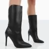 Lisel Black PU Pointed Toe Stiletto Heeled Ankle Boots -Chic Footwear Shop 0021 70309774 c55e 4495 a95e 55254d5e289c