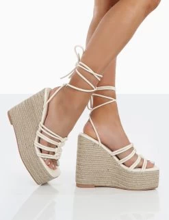 Chakkra Ecru PU High Heeled Sandal Espadrilles Wedges 9 Chakkra Ecru PU High Heeled Sandal Espadrilles Wedges -Chic Footwear Shop 0048 0dfe6d9c dd41 4f27 8f41 c1327bd8c6a0