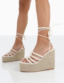 Chakkra Ecru PU High Heeled Sandal Espadrilles Wedges 8 Chakkra Ecru PU High Heeled Sandal Espadrilles Wedges -Chic Footwear Shop 0051 b2b26c15 bcb5 450b 8fe5 e61d0872be14