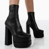 Supine Wide Fit Black Pu Chunky Platform High Heeled Block Ankle Boots -Chic Footwear Shop 13.1000022 237f63dd 1d98 4ad2 9a70 de959f5f8f02
