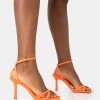 Erin Orange Nylon Barely There Square Toe Mid Heels 1 Erin Orange Nylon Barely There Square Toe Mid Heels -Chic Footwear Shop 1771A2423copy
