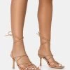Duet Nude Knot Strappy Lace Up Square Toe Mid Heels 1 Duet Nude Knot Strappy Lace Up Square Toe Mid Heels -Chic Footwear Shop 1771A2557copy