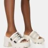 Oslo Cream Buckle Mule Platform Mid Heel Sandals 1 Oslo Cream Buckle Mule Platform Mid Heel Sandals -Chic Footwear Shop 1771A2618copy