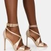 Moana Champagne Satin Cross Over Strap Square Toe Stiletto Heels -Chic Footwear Shop 1 c9f5e17b af2e 4cd1 9c5b bdf53a6ff3ba