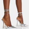 Vada Silver Mirror Slingback Lace Up Pointed Court Stiletto Heels -Chic Footwear Shop 1 d9f24c62 4b11 448f 9bc6 91bf26b79b26