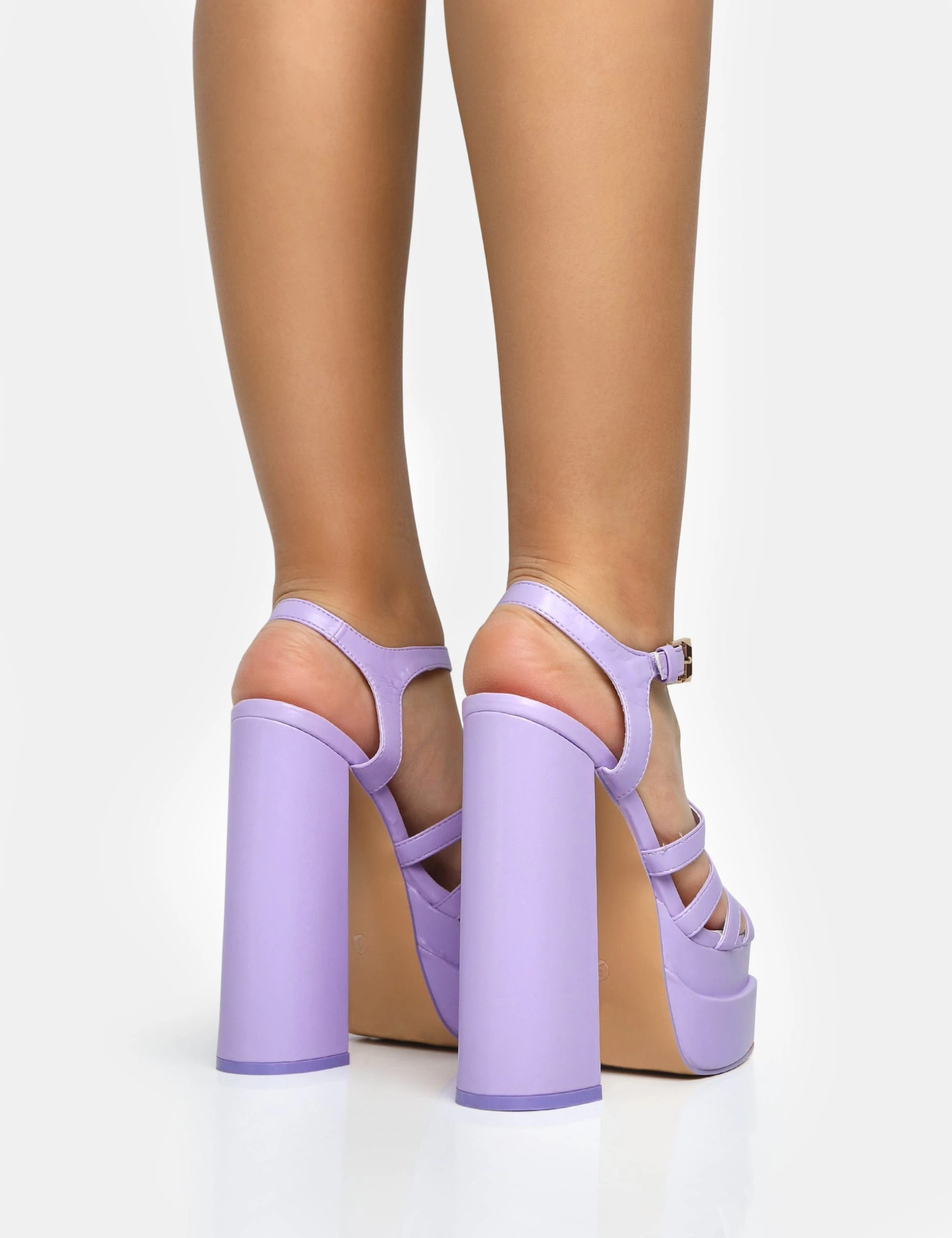 Denver Lilac Woven Double Platform Sandal Heels 4 Denver Lilac Woven Double Platform Sandal Heels - Image 2