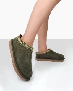 Tamsin Khaki Faux Suede Embroidered Slipper Boots 8 Tamsin Khaki Faux Suede Embroidered Slipper Boots -Chic Footwear Shop 4 ee1ad627 71f6 43a3 8708 7158934065e2