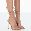 Look Back Nude Pu Pointed Toe Lace Up Stiletto Heels 2 Look Back Nude Pu Pointed Toe Lace Up Stiletto Heels -Chic Footwear Shop 771A0463