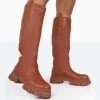 Genius Tabacco Tan Pu Knee High Chunky Sole Boots 1 Genius Tabacco Tan Pu Knee High Chunky Sole Boots -Chic Footwear Shop 771A1110 db3242d3 5128 4d9c bed9 90d35c0a0a23