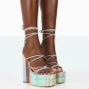 Glow Girl Silver Holographic PU Lace Up Platform High Heels -Chic Footwear Shop 771A1382 85dcc8c3 9d9c 4ab1 9725 191e75fb1553
