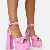 Leo Edition Wide Fit Baby Pink Patent Platform High Heels 2 Leo Edition Wide Fit Baby Pink Patent Platform High Heels -Chic Footwear Shop 771A1672copy