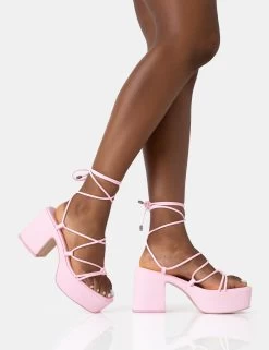Darcy Baby Pink Strappy Lace Up Square Toe Mid Flatform Heels 9 Darcy Baby Pink Strappy Lace Up Square Toe Mid Flatform Heels -Chic Footwear Shop 771A2412 96c6af44 1a79 4dd7 ae83 51e3430f6d7e