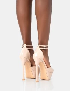 Vortex Nude Patent Platform Barely There Pointed Toe Stiletto Heels -Chic Footwear Shop 771A3534 0a272303 8c1b 4e12 b91d a6af2bb0f5e5