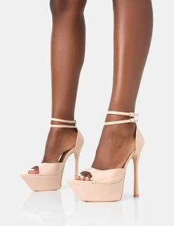 Vortex Nude Patent Platform Barely There Pointed Toe Stiletto Heels -Chic Footwear Shop 771A3535 942782d7 89cf 4d54 9f14 0f75cf8e3060