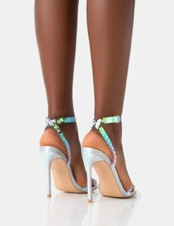Dolly Silver Holographic Strappy Round Toe Stiletto Heels 9 Dolly Silver Holographic Strappy Round Toe Stiletto Heels -Chic Footwear Shop 771A4471 352a11a2 14b5 4589 a035 5cebe58f19aa