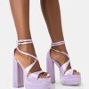 Breanna Lilac Satin Strappy Ankle Extreme Double Platform Block Heels -Chic Footwear Shop 771A4485copy be6beb56 aa0e 4fed a9a8 e95285b818de