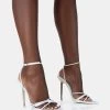 Risque White PU Strappy Pointed Toe Gold Stiletto Heels 1 Risque White PU Strappy Pointed Toe Gold Stiletto Heels -Chic Footwear Shop 771A4967