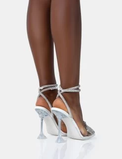 Glimmer White Patent Perspex Wrap Around Diamante Bow Square Toe Heels 9 Glimmer White Patent Perspex Wrap Around Diamante Bow Square Toe Heels -Chic Footwear Shop 771A4972 6b60b65b 84ea 49c9 89be a8f99d38135c