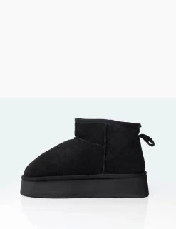Theo Black Faux Suede Ultra Mini Ankle Platform Boots 7 Theo Black Faux Suede Ultra Mini Ankle Platform Boots -Chic Footwear Shop 771A5182 846b0b6b def4 473b a954 f258a9282daa