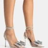 Angelic Silver Mirror Perspex Bow Diamante Wrap Around Pointed Court Stiletto Heel 1 Angelic Silver Mirror Perspex Bow Diamante Wrap Around Pointed Court Stiletto Heel -Chic Footwear Shop 771A5319