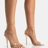 Majesty Nude Patent Buckles Wrap Around Pointed Toe Gold Stiletto Heel 2 Majesty Nude Patent Buckles Wrap Around Pointed Toe Gold Stiletto Heel -Chic Footwear Shop 771A5419