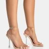Runway Nude Perspex Wrap Around Barely There Square Toe Heels -Chic Footwear Shop 771A5460 d2d32fef 1c5f 4fee ba6f e4b9f338b23a