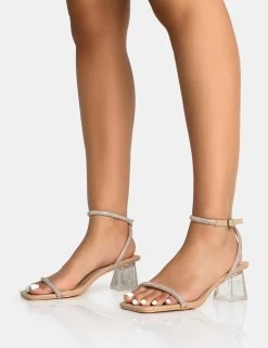 Joselyn Wide Fit Nude Pu Diamante Barely There Perspex Mid Heels 8 Joselyn Wide Fit Nude Pu Diamante Barely There Perspex Mid Heels -Chic Footwear Shop 771A5461