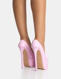 Stargaze Baby Pink Patent Extreme Court Stiletto Heels 9 Stargaze Baby Pink Patent Extreme Court Stiletto Heels -Chic Footwear Shop 771A5471