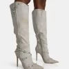 Worthy Aged Pu Studded Zip Detail Pointed Toe Stiletto Knee High Boots 2 Worthy Aged Pu Studded Zip Detail Pointed Toe Stiletto Knee High Boots -Chic Footwear Shop 771A5634 2ee18a96 8ac7 448b 93ea 8e3ea0dd74a2