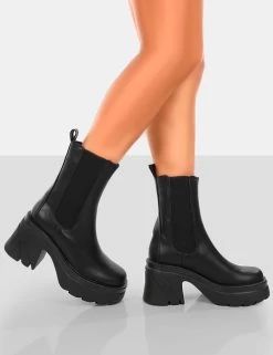 Step Up Wide Fit Black Drench PU Platform Chunky Sole Heeled Ankle Boots 9 Step Up Wide Fit Black Drench PU Platform Chunky Sole Heeled Ankle Boots -Chic Footwear Shop 771A6354copy 3538beae 6d4e 4e32 a709 db54adb06ac5