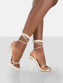 Ci Ci Ecru Pu Square Toe Lace Up Stiletto Heels 9 Ci Ci Ecru Pu Square Toe Lace Up Stiletto Heels -Chic Footwear Shop 771A6605 ed1b15f5 9728 47ef 8c49 c7f993eeb541