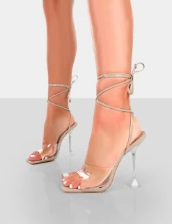 Bly Nude Patent Clear Perspex Cake Stand Lace Up Square Toe Heels 8 Bly Nude Patent Clear Perspex Cake Stand Lace Up Square Toe Heels -Chic Footwear Shop 771A6879copycopy