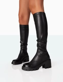 Fletch Black Pu Chunky Sole Over The Knee Boot 8 Fletch Black Pu Chunky Sole Over The Knee Boot -Chic Footwear Shop 771A7051 aa424b1c 6ab7 49c3 9437 17149de31dc7