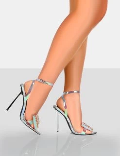 Gigi Iridescent PU Stiletto Bow Heels -Chic Footwear Shop 771A7225copy