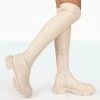 Junya Bone Pu Over The Knee Chunky Sole Boots 2 Junya Bone Pu Over The Knee Chunky Sole Boots -Chic Footwear Shop 771A7993