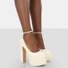 Donatella White Patent Ankle Strap Block Heel Platform Court Shoes 2 Donatella White Patent Ankle Strap Block Heel Platform Court Shoes -Chic Footwear Shop 771A9271