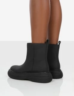 Caia Black Platform Chunky Sole Ankle Boot -Chic Footwear Shop 7 5f383f16 fc89 4c92 8ce8 3771ff07a52b