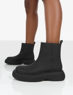 Caia Black Platform Chunky Sole Ankle Boot -Chic Footwear Shop 8 49a0fff8 bdc3 4cf2 93b7 ea360efbc2cc