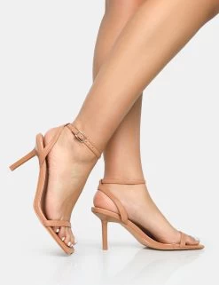 Yara Nude Pu Barely There Mid Stiletto Heels -Chic Footwear Shop 8 a04ad35e d05e 41b6 89a7 73b3c57a0cb2
