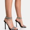 Afterglow Black Patent Barely There Diamante Strap Square Toe Stiletto Heels -Chic Footwear Shop IMG 1138