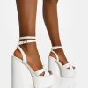 Leo Edition White Patent Platform High Heels