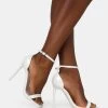 Chaos White Patent Square Toe Strappy Barely There Stiletto Heels -Chic Footwear Shop IMG 1318