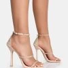 Golda Nude Diamante Strappy Barely There Square Toe Stiletto Heels 1 Golda Nude Diamante Strappy Barely There Square Toe Stiletto Heels -Chic Footwear Shop new