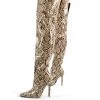 Rita Snakeskin Stiletto Heeled Over The Knee Boots